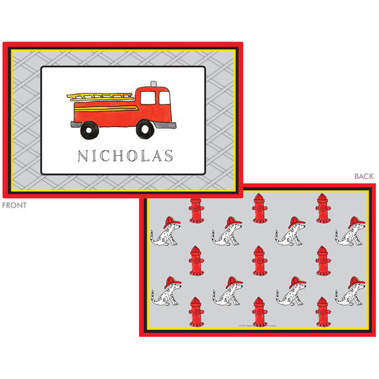 Firetruck Laminated Placemat